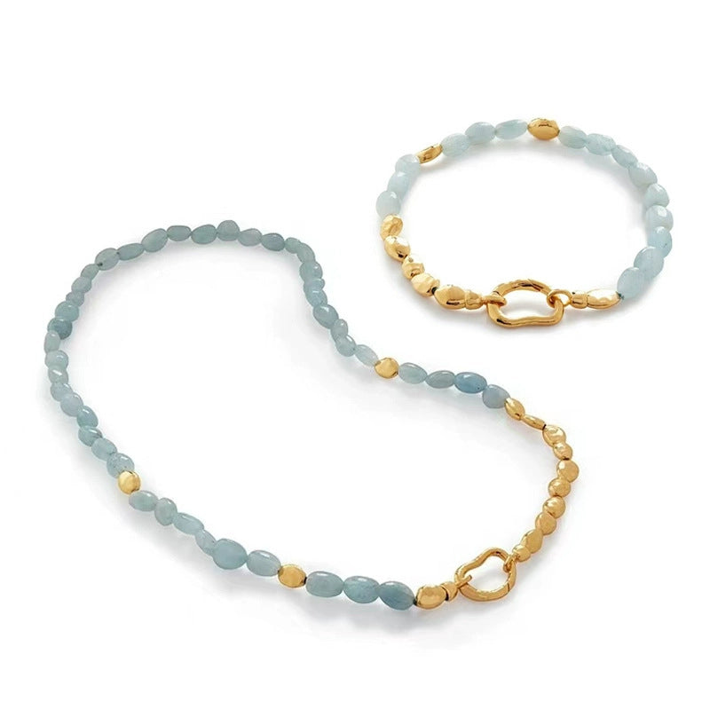 Aquamarine Necklace & Bracelet