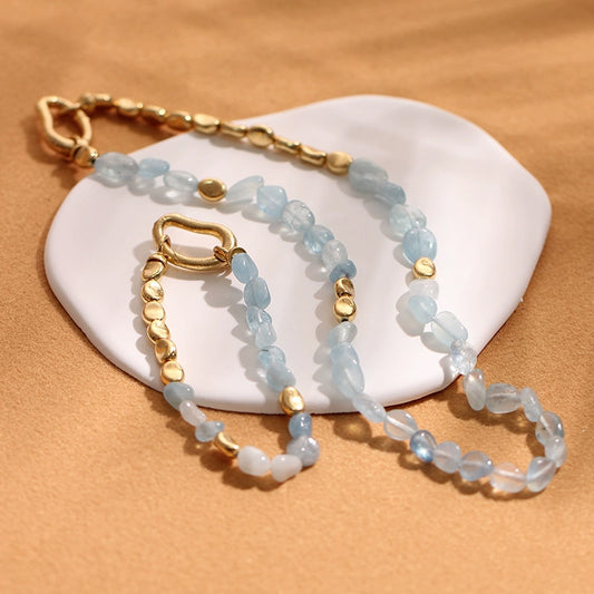 Aquamarine Necklace & Bracelet